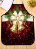 Christmas Bowknot Bells Print Cooking Apron