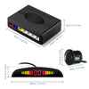 ZEEPIN 068 - 9850 Car Parking Radar System 4 Ultrasonic Sensors LED Display Distance Detection 3-color / Sound Warning