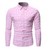 Camouflage Print Button Slim Fit Men Shirt