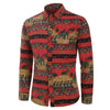 Tribal Floral Character Animal Paisley Print Men Shirt