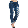 Mid Rise Destroyed Skinny Plus Size Jeans