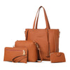 Handbag Shoulder Crossbody Bag Set Tassel Clutch Wallet PU Leather Material