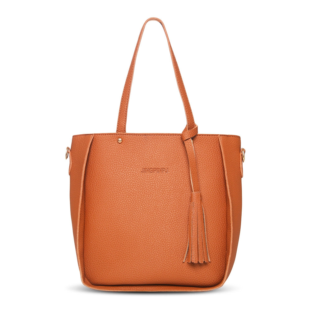 Handbag Shoulder Crossbody Bag Set Tassel Clutch Wallet PU Leather Material