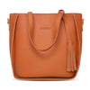 Handbag Shoulder Crossbody Bag Set Tassel Clutch Wallet PU Leather Material