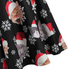 Christmas Style Dress Shirt Collar Long Sleeve Big Hem