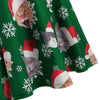 Christmas Style Dress Shirt Collar Long Sleeve Big Hem