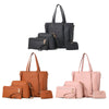 Handbag Shoulder Crossbody Bag Set Tassel Clutch Wallet PU Leather Material