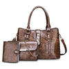 Buckle Design 3Pcs Retro Handbag Set