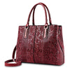 3 Piece Embossed Retro PU Leather Handbag Set