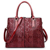 3 Piece Embossed Retro PU Leather Handbag Set