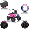 6V Kids Powered Electric ATV Quad Ride on Car with 2 Speeds, LED Lights, MP3