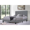 Upholstered Platform Bed Frame Mattress Foundation with Wooden Slat Support and Tufted Headboard