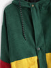 Plus Size Hoodie Contrast Color Corduroy Jacket