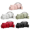 4 Piece Christmas PU Leather Work Tote Bag Set