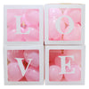 4pcs Baby Shower Decoration Transparent Box for Wedding Birthday Party