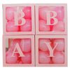 4pcs Baby Shower Decoration Transparent Box for Wedding Birthday Party