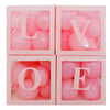 4pcs Baby Shower Decoration Transparent Box for Wedding Birthday Party