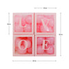 4pcs Baby Shower Decoration Transparent Box for Wedding Birthday Party