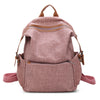 Contrast Trim Dual Buckle Casual Backpack