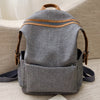 Contrast Trim Dual Buckle Casual Backpack