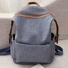 Contrast Trim Dual Buckle Casual Backpack