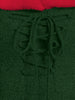 Plus Size Hooded Faux Fur Panel Lace Up Marled Knit Dress