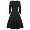 Flower Lace Insert Mock Button Bowknot Vintage Dress