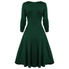 Flower Lace Insert Mock Button Bowknot Vintage Dress