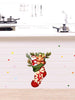Christmas Stocking Snowman Elk Print Decorative Wall Stickers