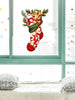 Christmas Stocking Snowman Elk Print Decorative Wall Stickers