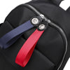 Women Backpack Color Contrast Strap Zipper Student Bag