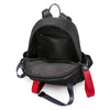 Women Backpack Color Contrast Strap Zipper Student Bag