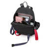 Women Backpack Color Contrast Strap Zipper Student Bag