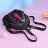 Women Backpack Color Contrast Strap Zipper Student Bag