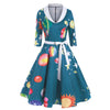 Planet Sun Moon Print Dress