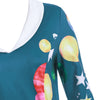 Planet Sun Moon Print Dress