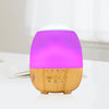 Wood Grain Night Light Humidifier with Water Tank DC Socket