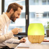 Wood Grain Night Light Humidifier with Water Tank DC Socket