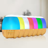 Wood Grain Night Light Humidifier with Water Tank DC Socket
