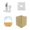 Wood Grain Night Light Humidifier with Water Tank DC Socket