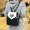 Animal Print Leather Backpack Set