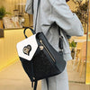 Animal Print Leather Backpack Set