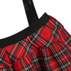 Plaid Suspender Crisscross Plus Size Costume