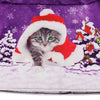 V-neck Christmas Print Vintage Dress for Women