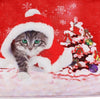 V-neck Christmas Print Vintage Dress for Women