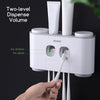 ecoco Wall-mounted Automatic Toothpaste Dispenser Toothbrush Holder with 4 Cups