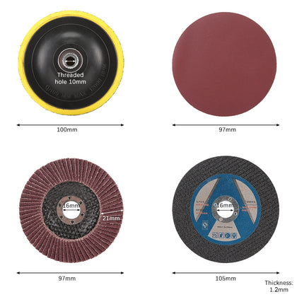 13pcs Conversion Tools Grinding Discs Sanding Polishing Cutting Wheels for Angle Grinder