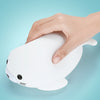 Portable USB Charging Energy Saving Seal Shape Touch Control Colorful LED Night Light