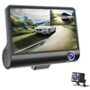 3 Lens WDR Dash Camera 4 inch Display HD 1080P Car DVR