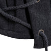 Side Lace Up Fleece Gothic Hoodie